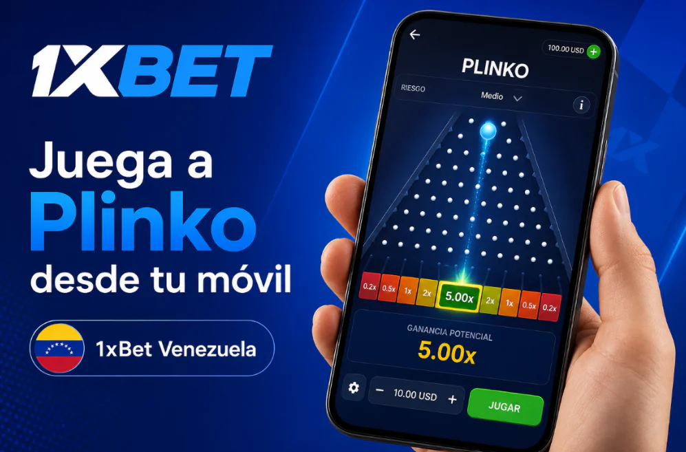 Versión móvil del juego instantáneo Plinko en 1xBet Venezuela - 1xbet-app.ve
