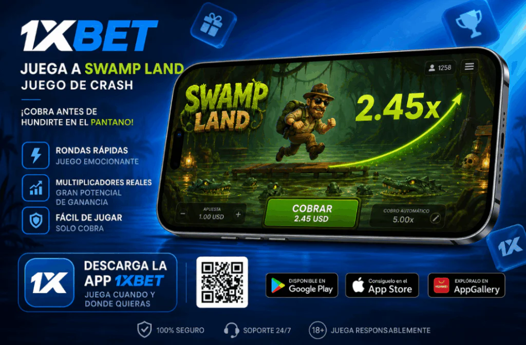 Versión móvil del juego instantáneo Swamp Land en 1xBet Venezuela - 1xbet-app.ve