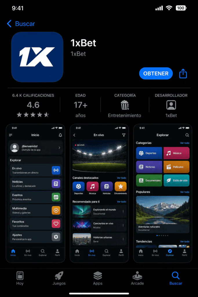 1xBet App Instalación 