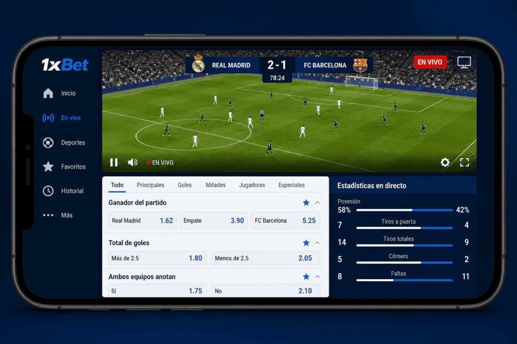 Pagos móviles 1xBet